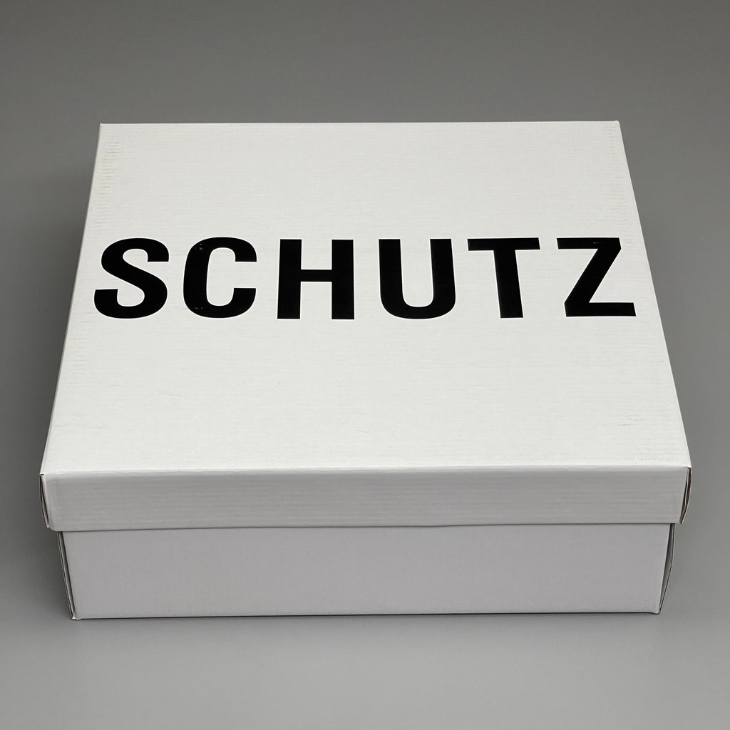 SCHUTZ Keefa Casual Women's Leather Sandal Black Platform 4" Heel Shoes Sz 6.5B (New)