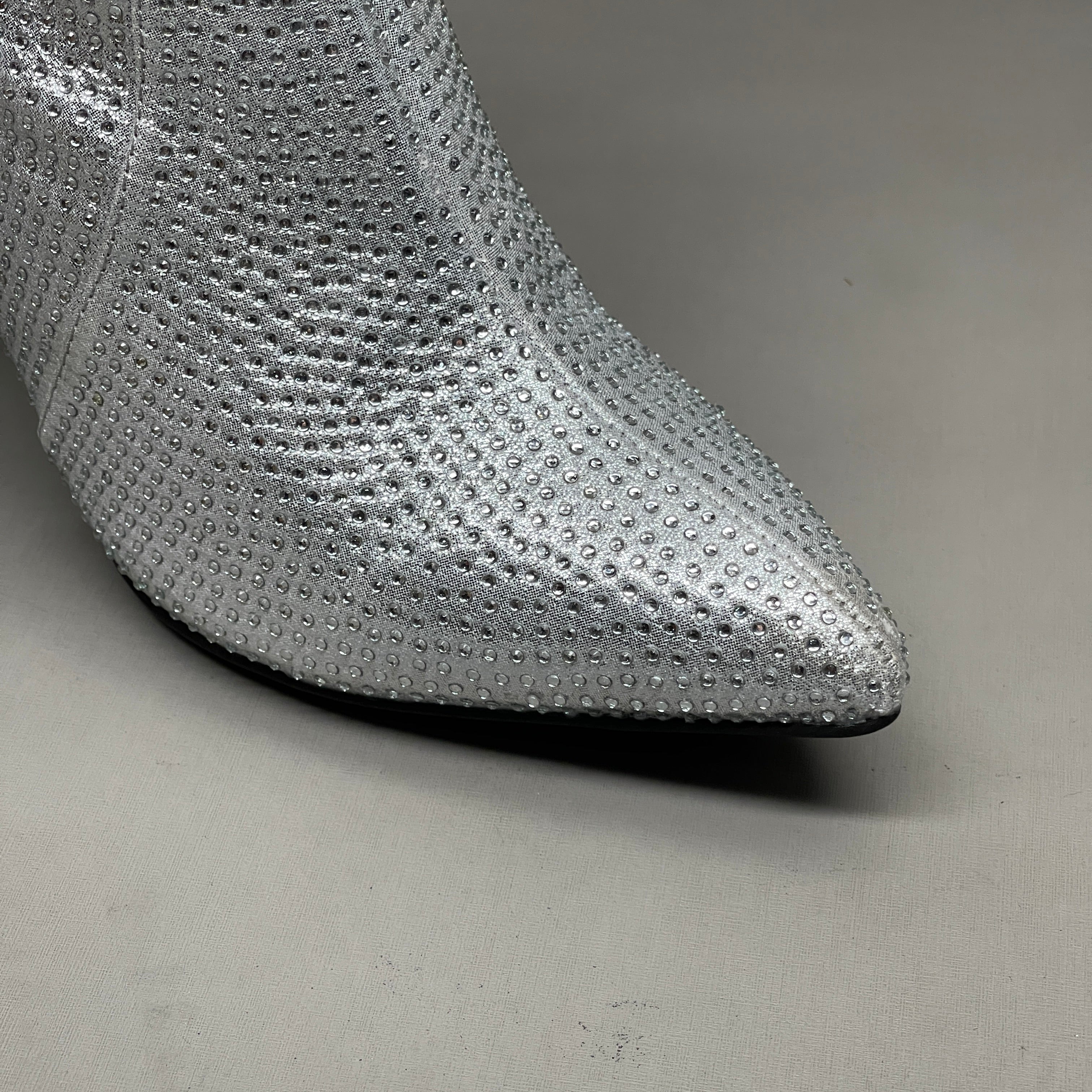 MIA Mackynzie Silver Stone Tall Heeled Boots Sz 10M Q100302