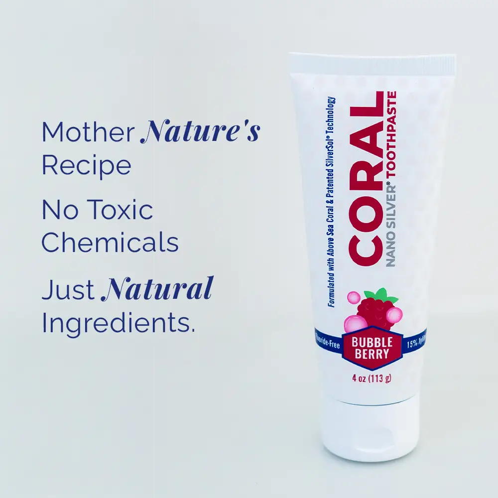 Fluoride Free Bubble Berry Kids Toothpaste with Nano Silver & Xylitol