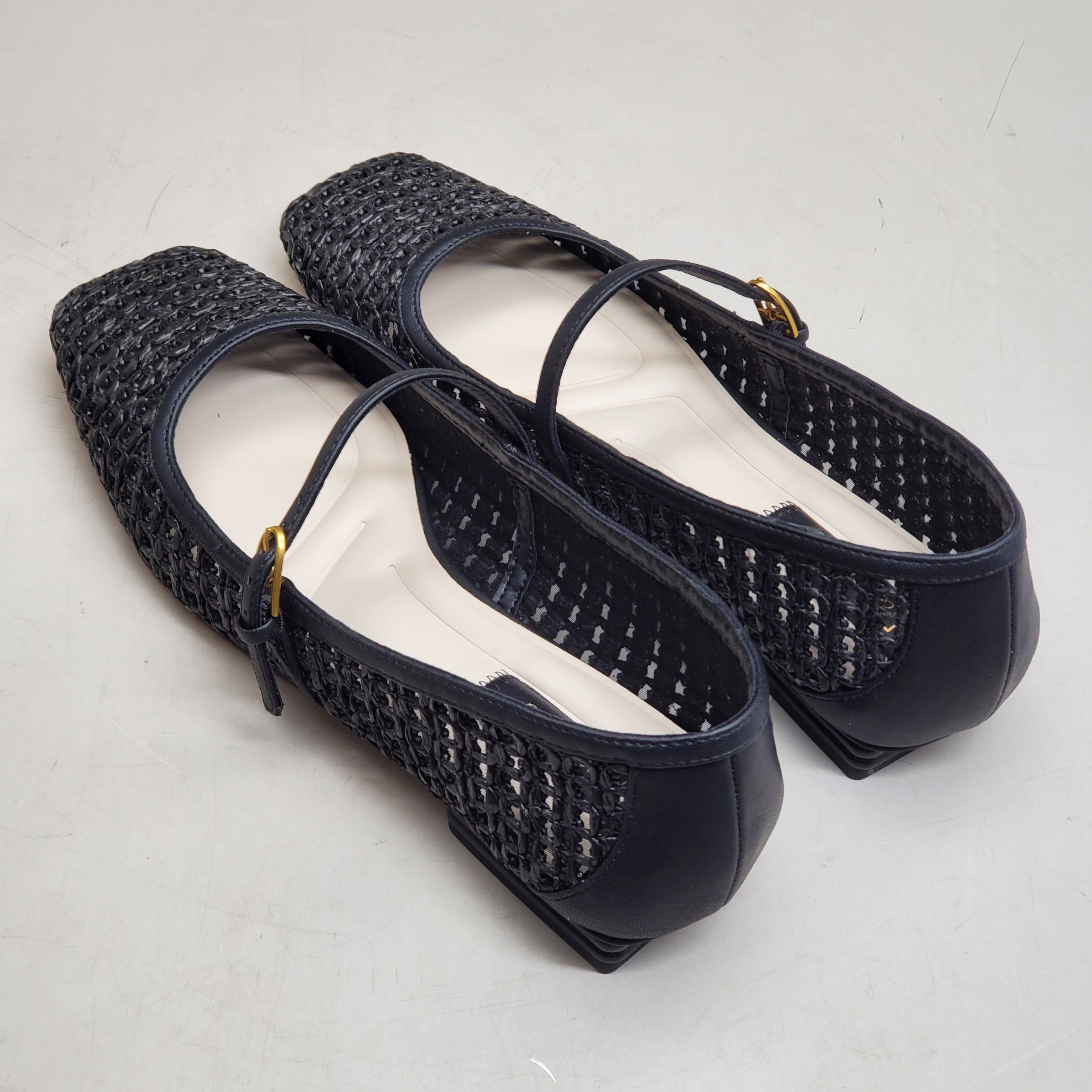 FRANCO SARTO L-Tinsley Mary Jane Women's Flat SZ M 9.5 Black
