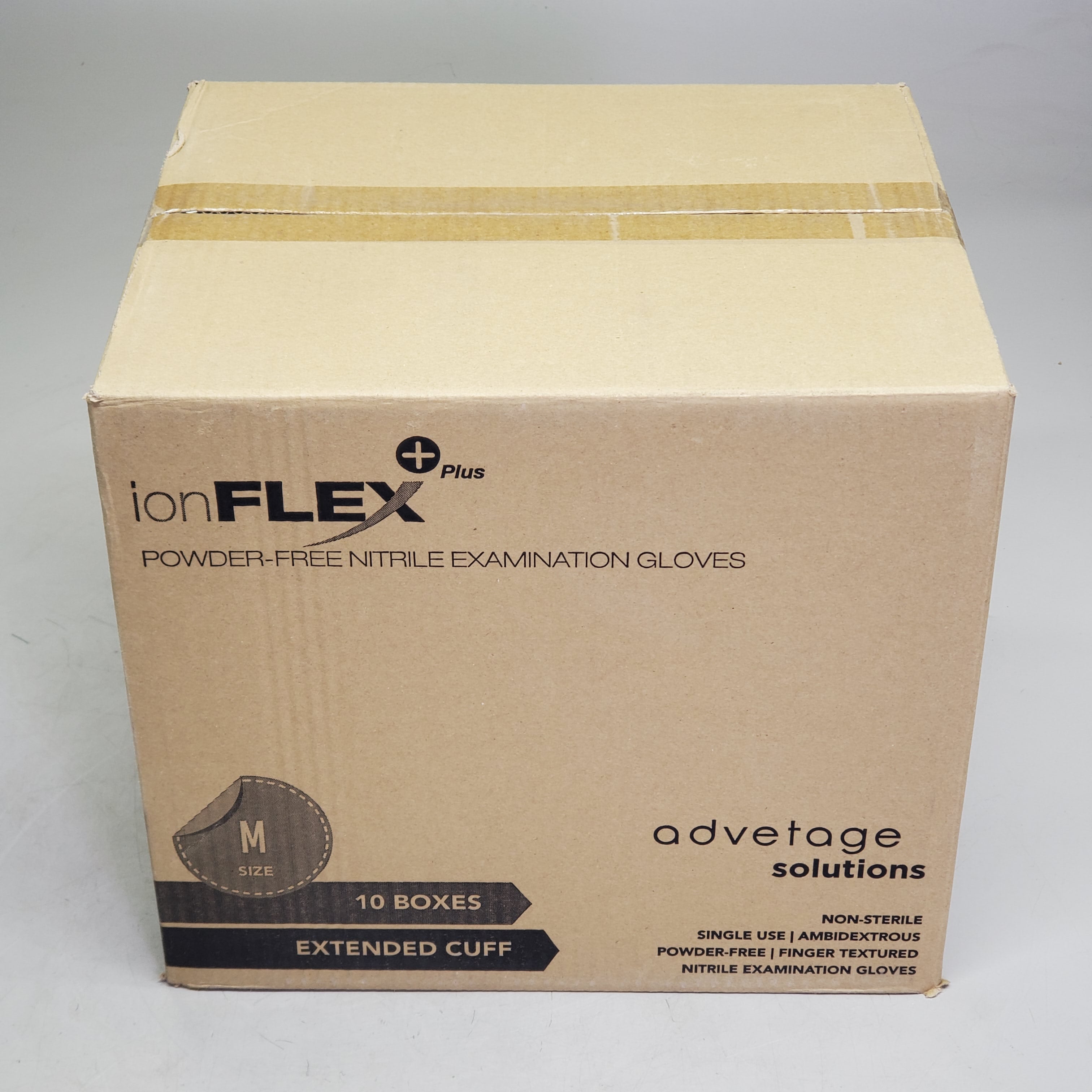 IONFLEX (10 Boxes Of 50) Powder Free Nitrile Exam Gloves Medium Blue UV82CSE500 Non-Sterile