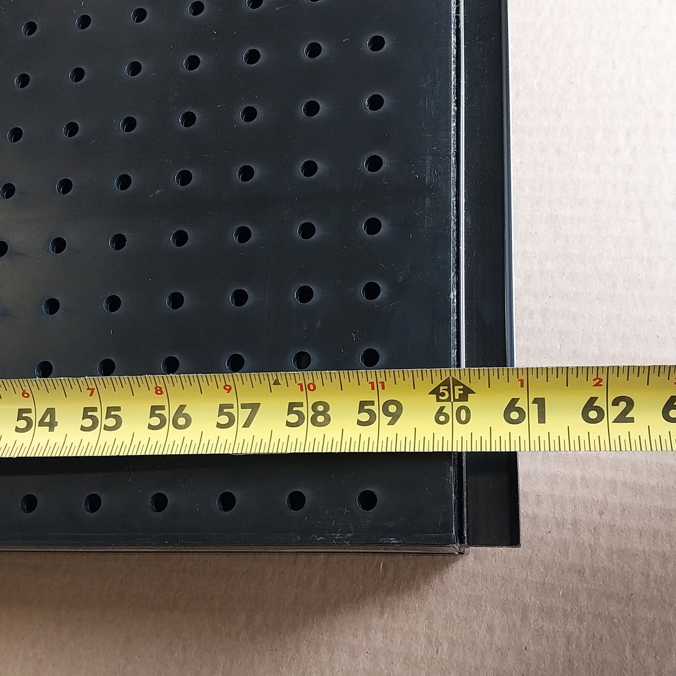 AZAR Black 2 Sided Pegboard Spinner Top 16"x60"x2"