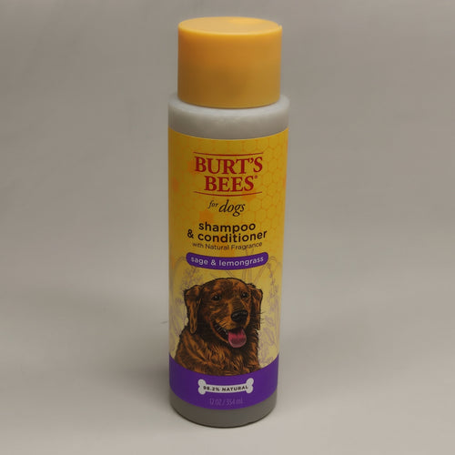 BURT'S BEE'S (2 PACK) For Dogs Shampoo & Conditioner Sage & Lemongrass 12 oz FFP10124